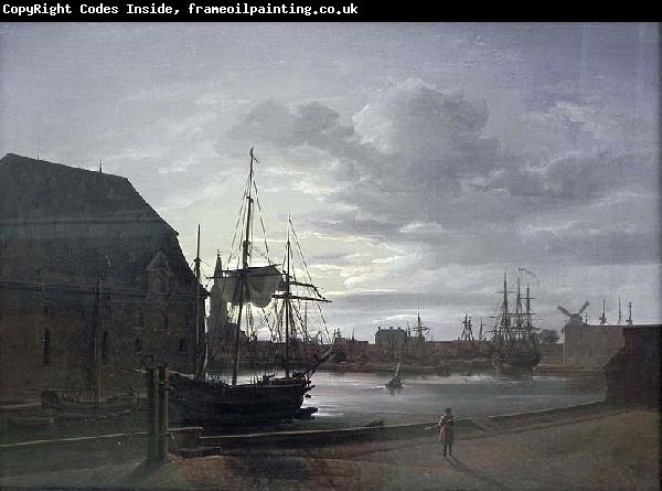 Johan Christian Dahl Frederiksholms Canal in Copenhagen with Christian IV's Brewery